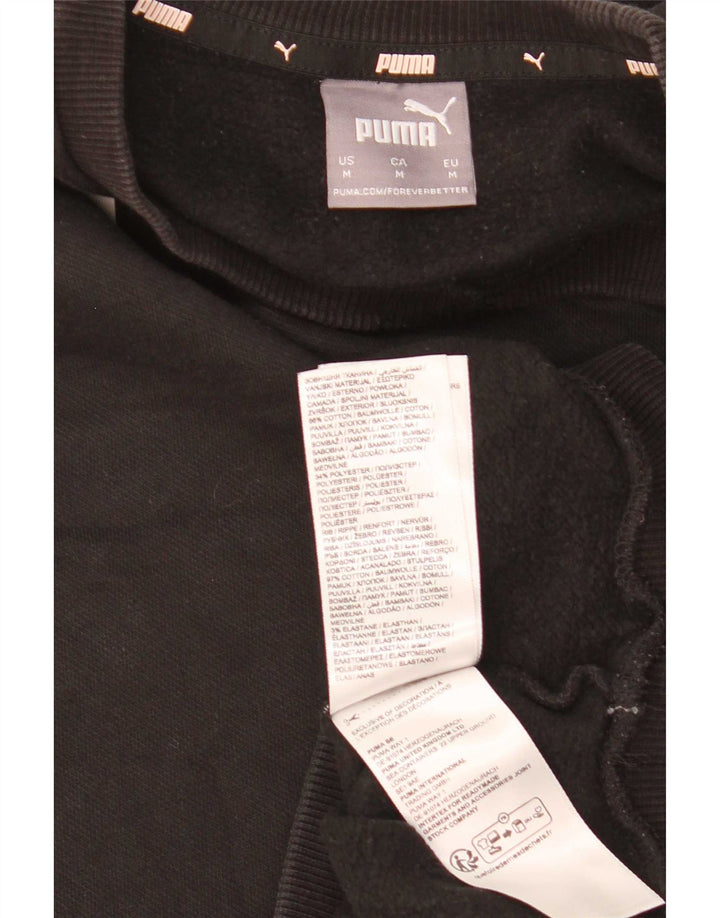 Puma Mens Graphic Sweatshirt Jumper Medium Black Cotton