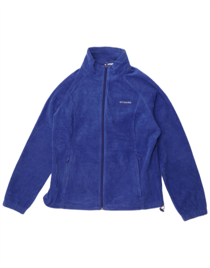 COLUMBIA Womens Fleece Jacket UK 18 XL Blue Polyester