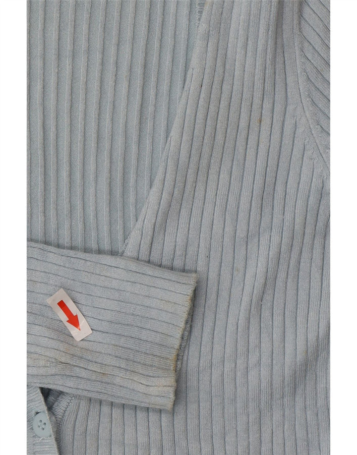 Zara Womens Cardigan Sweater UK 12 Medium Blue Rayon