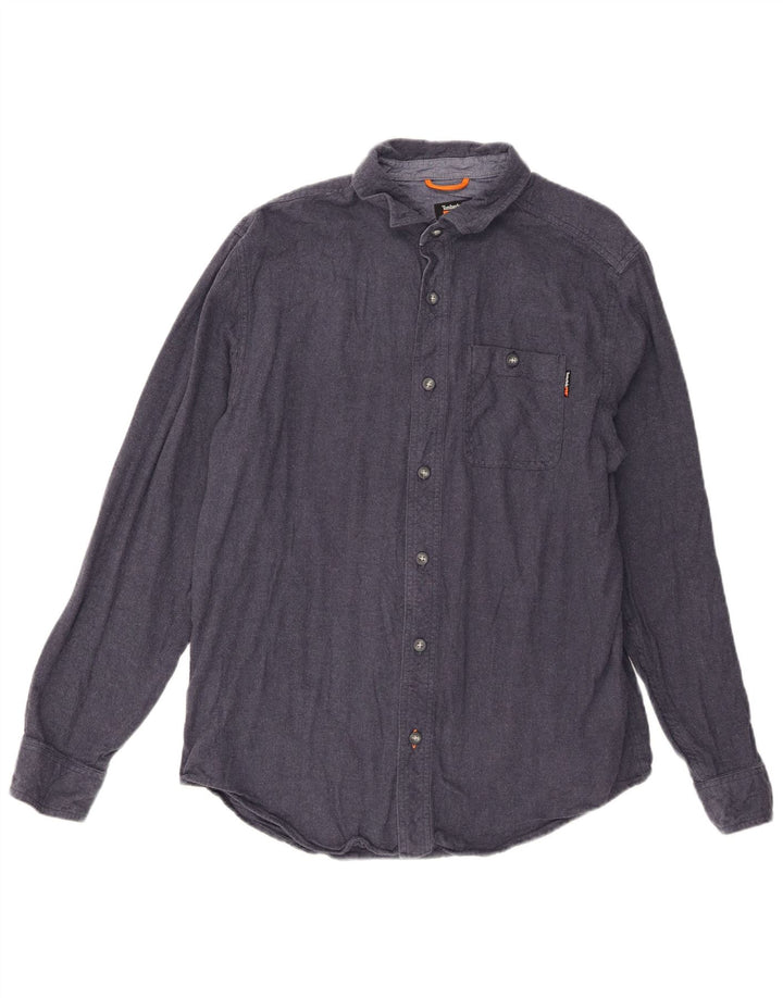 Timberland Mens Original Fit Shirt Medium Navy Blue Cotton
