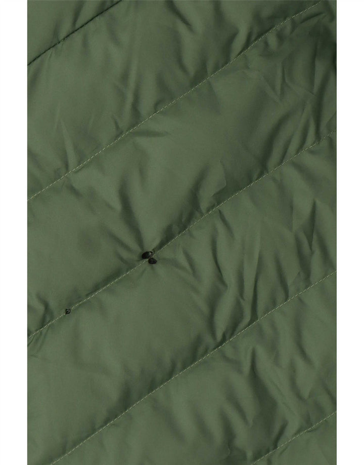 Puma Mens Padded Jacket UK 38 Medium Green Colourblock Polyester