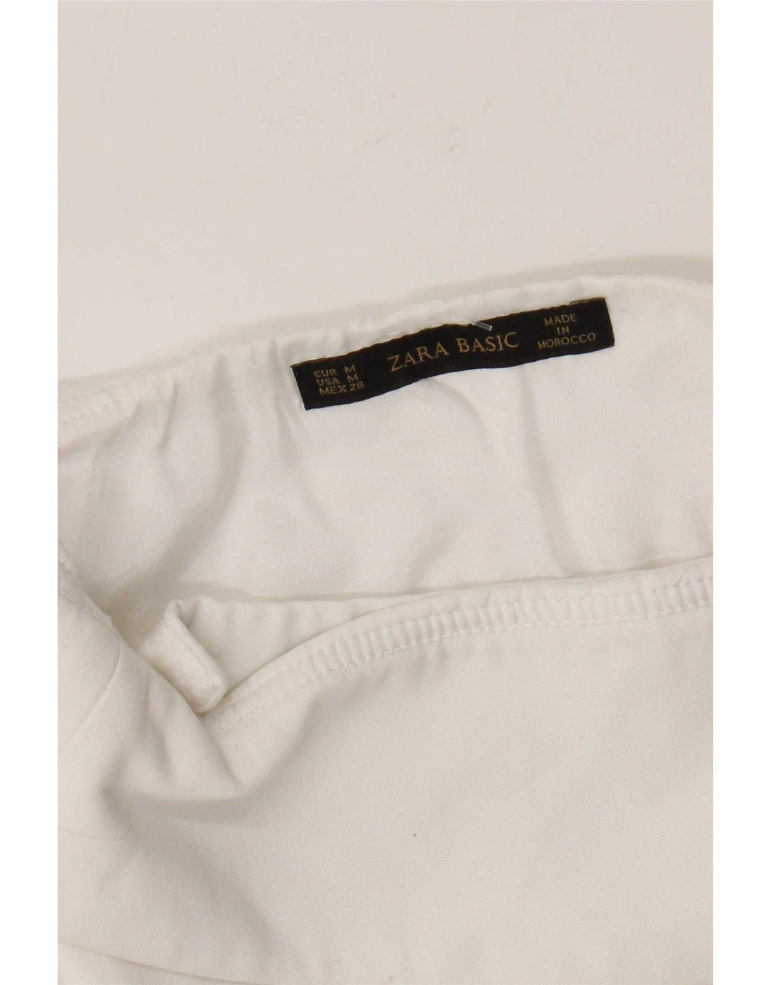 Zara Womens Mini Wrap Skirt Medium W28 White