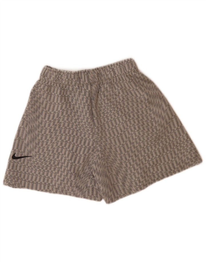 Nike Womens Sport Shorts UK 6 XS  Grey Geometric Polyester