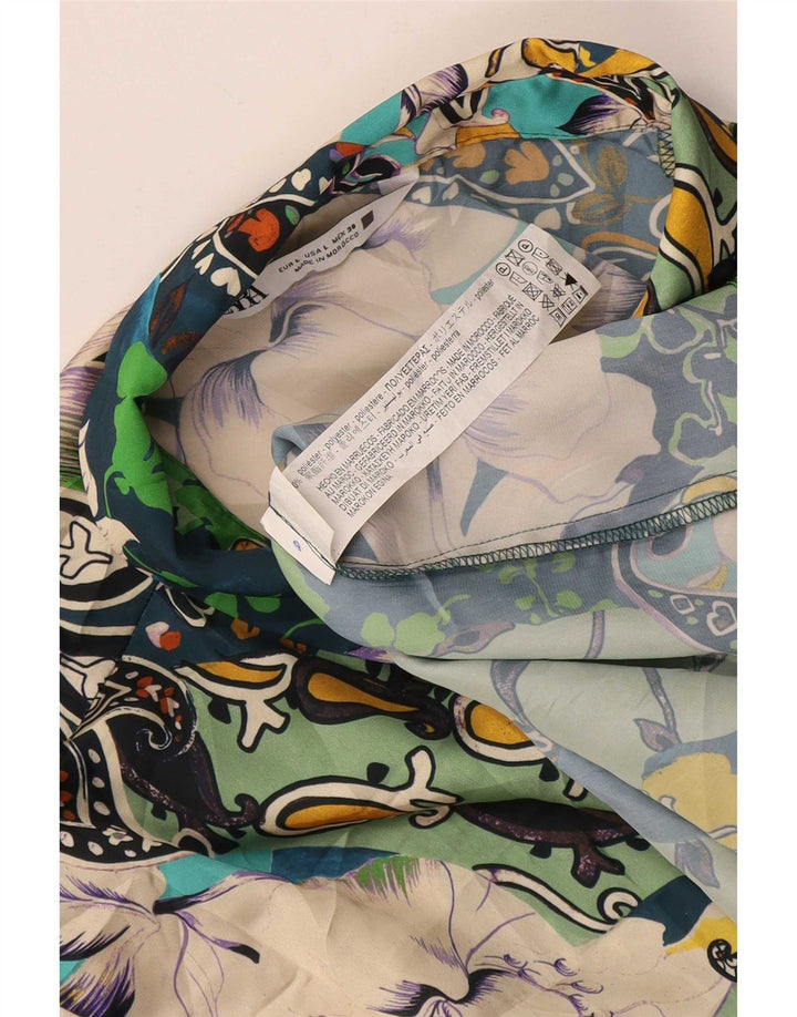 Zara Womens Oversized Shirt UK 16 Large Multicoloured Paisley Polyester