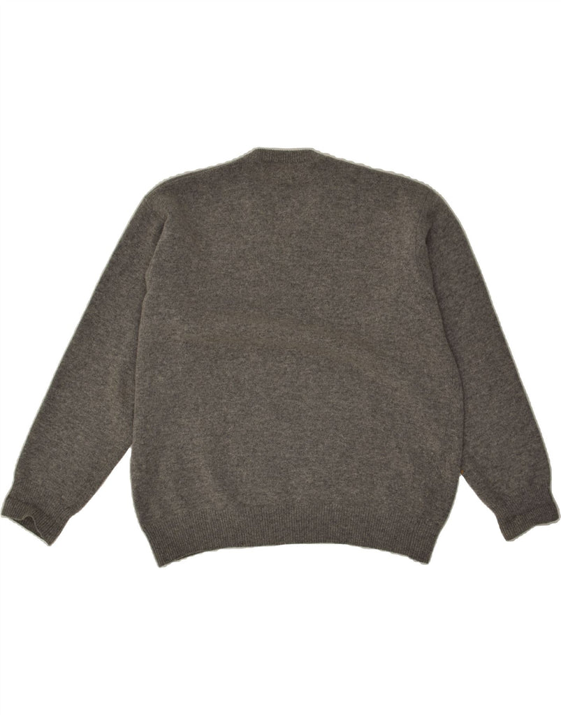 VALENTINO Mens V-Neck Jumper Sweater Large Grey Virgin Wool | Vintage Valentino | Thrift | Second-Hand Valentino | Used Clothing | Messina Hembry 