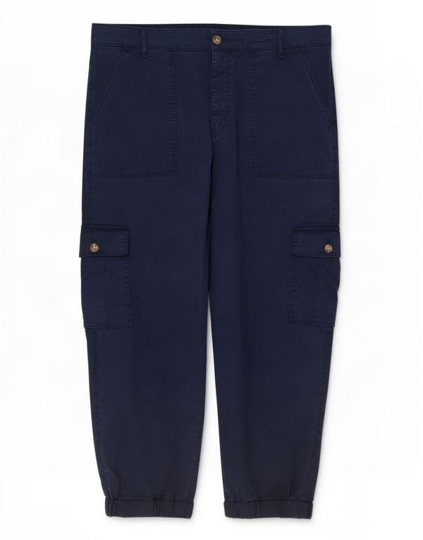 Marks & Spencer Womens Joggers Cargo Trousers UK 18 XL W38 L24 Navy Blue