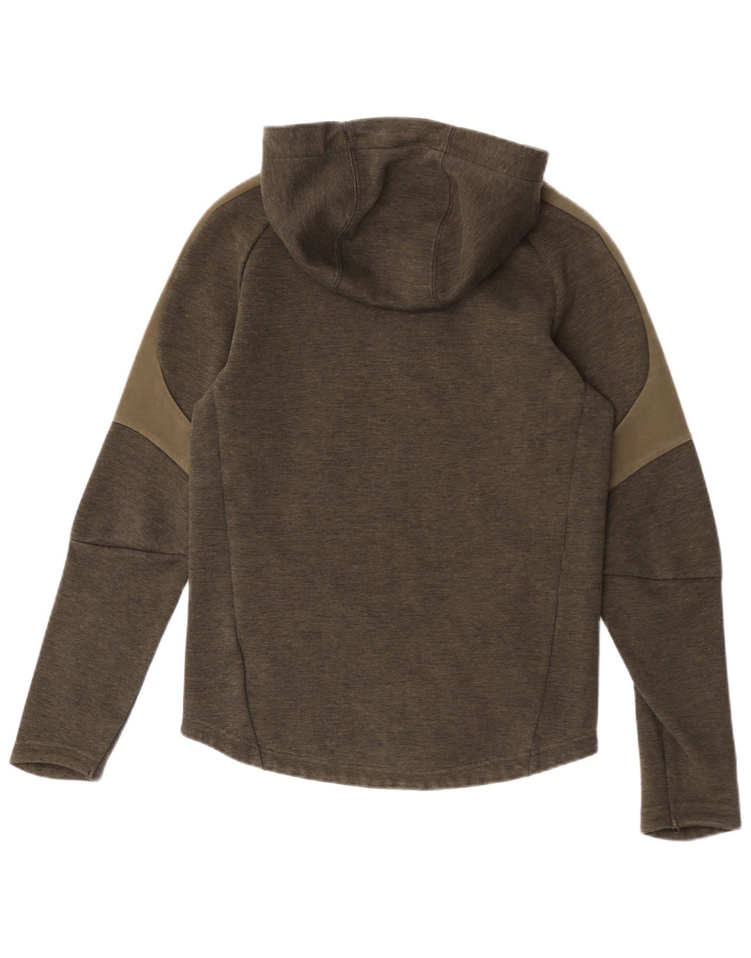 Puma Mens Hoodie Jumper Small Khaki Flecked Cotton