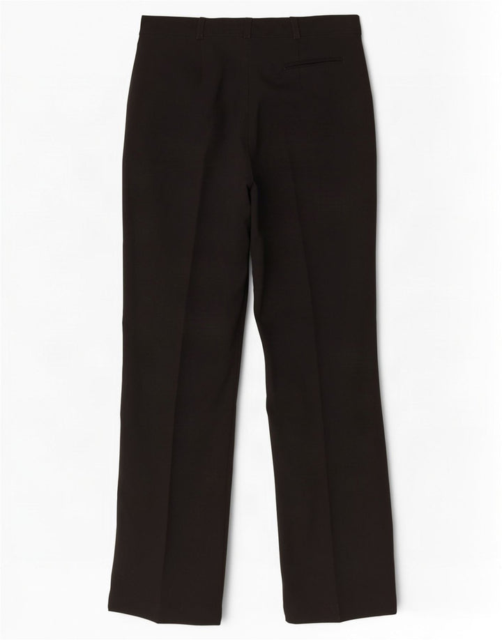 Topshop Womens Straight Suit Trousers UK 12 Medium W30 L30 Black Polyester