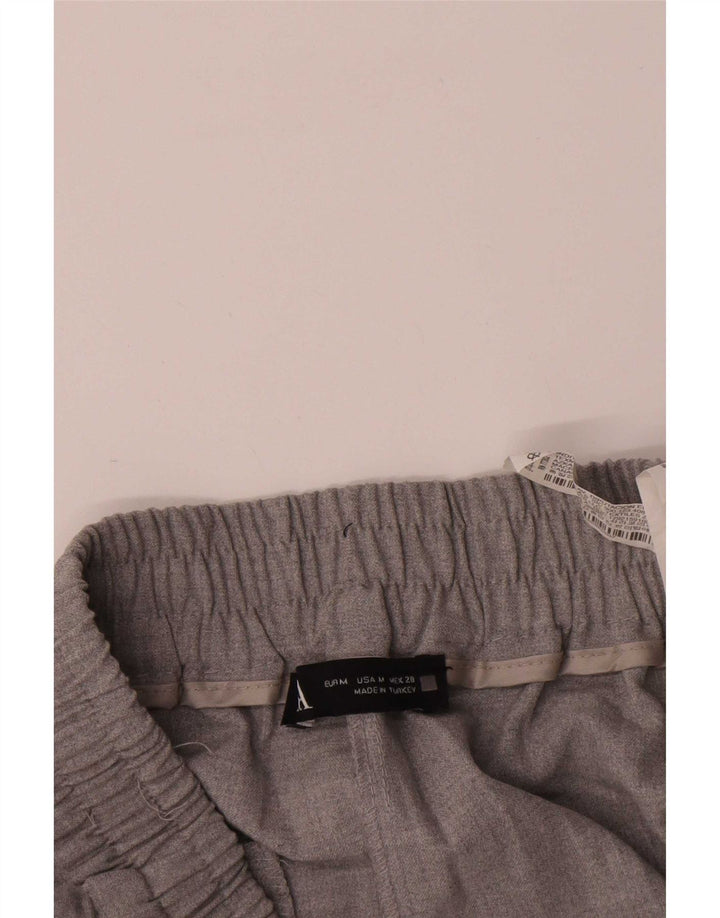 Zara Womens Straight Casual Trousers Medium W28 L26 Grey Polyester