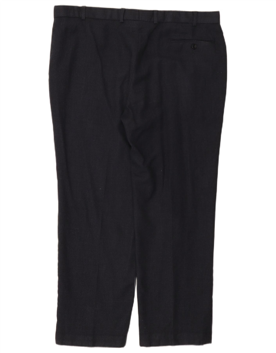 Marks & Spencer Mens Straight Suit Trousers W40 L29 Navy Blue Wool