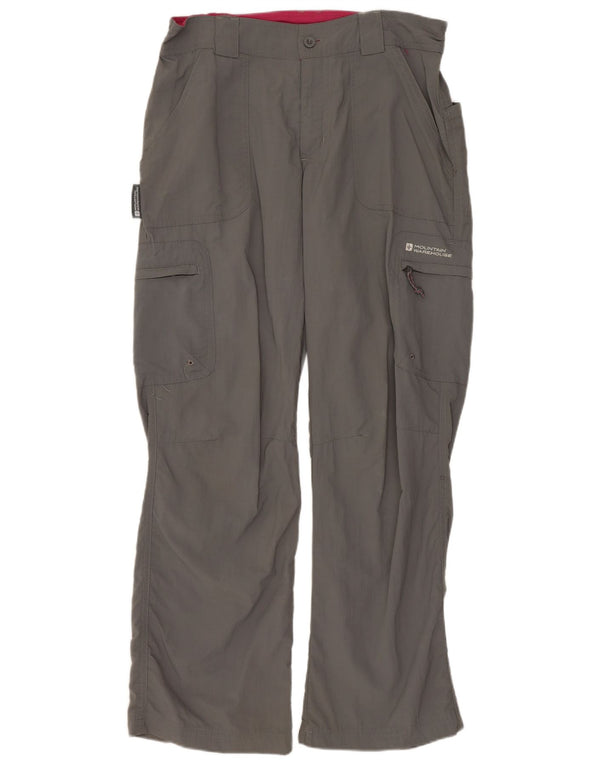 MOUNTAIN WAREHOUSE Womens Straight Cargo Trousers UK 8 Small W30 L28 Grey