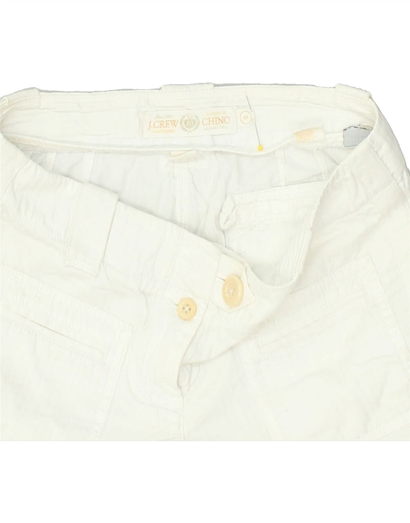 J. CREW Womens Chino Hot Pants US 2 XS W30 White Cotton | Vintage J. Crew | Thrift | Second-Hand J. Crew | Used Clothing | Messina Hembry 