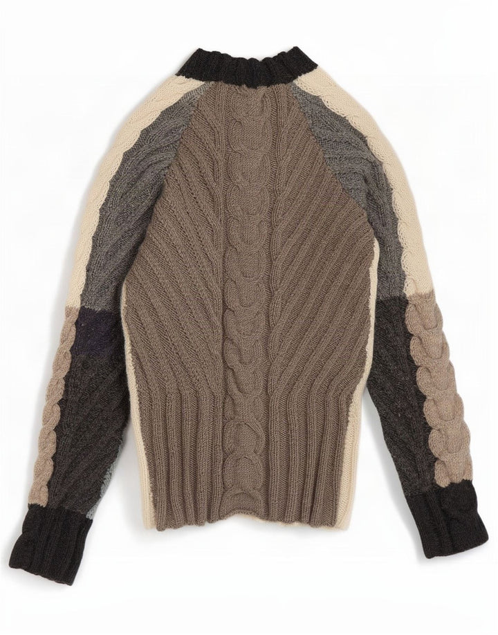 Vintage Womens Turtle Neck Jumper Sweater UK 10 Small Multicoloured