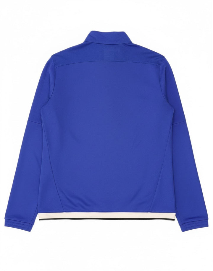 Adidas Womens Royal White Graphic Tracksuit Top Jacket UK 12/14 Medium Blue