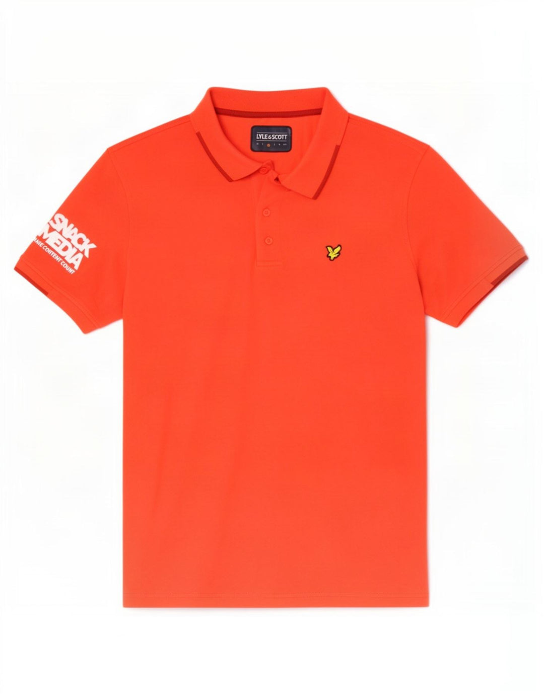 Lyle & Scott Mens Graphic Polo Shirt Medium Red Polyester