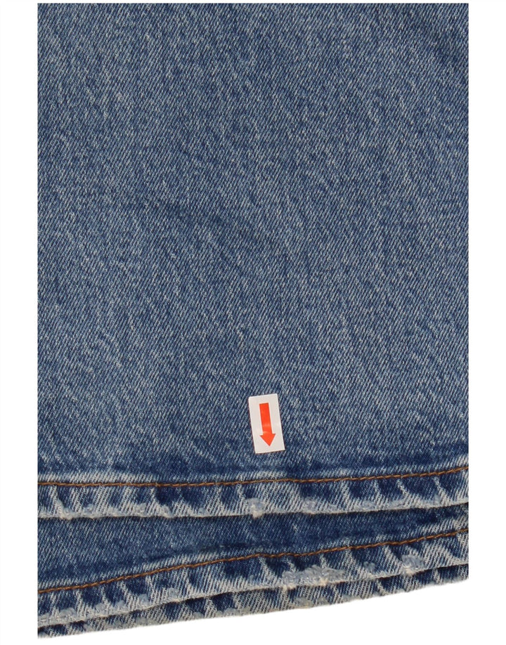 LEVI'S Womens Ribcage Distressed Straight Jeans W30 L29 Blue Cotton
