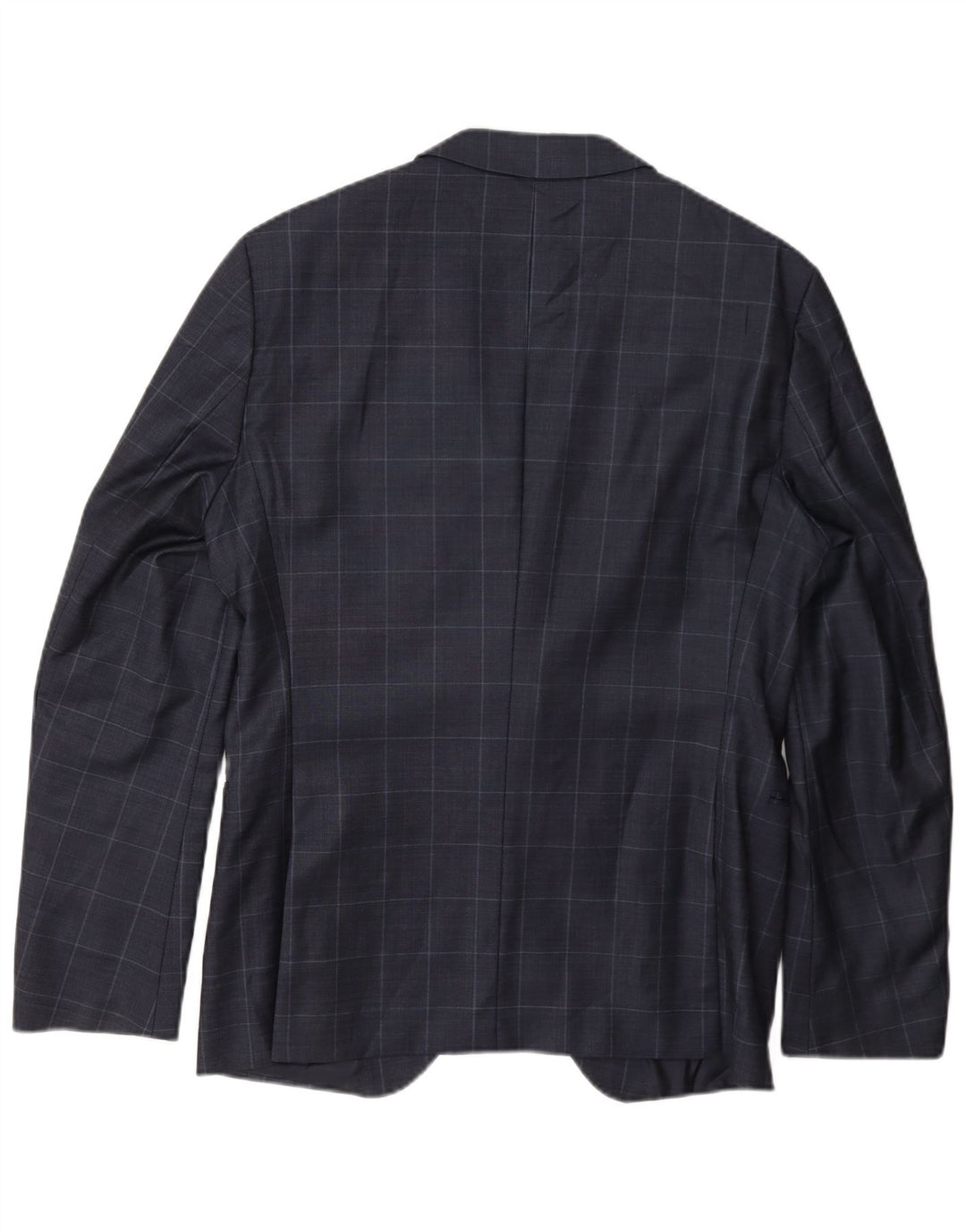 Hugo Boss Mens 2 Button Blazer Jacket UK 50 Large Navy Blue Check