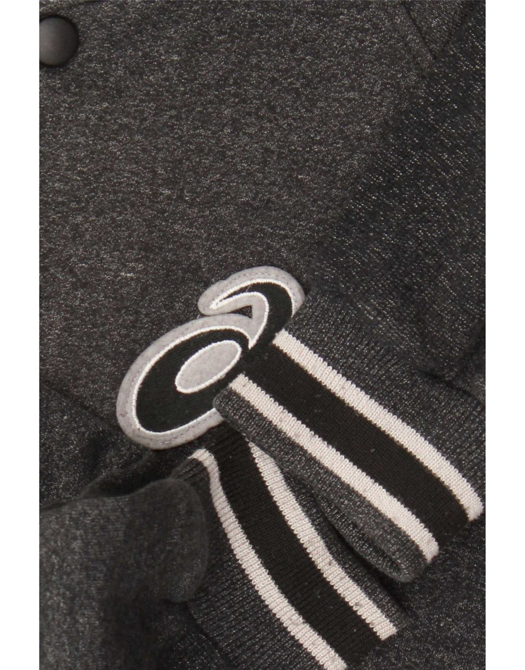 Asics Mens Cardigan Sweater Medium Grey Striped Cotton