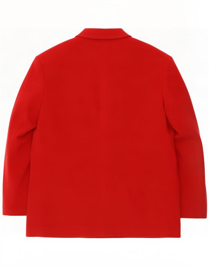 Vintage Womens Double Breasted Blazer Jacket IT 50 XL Red