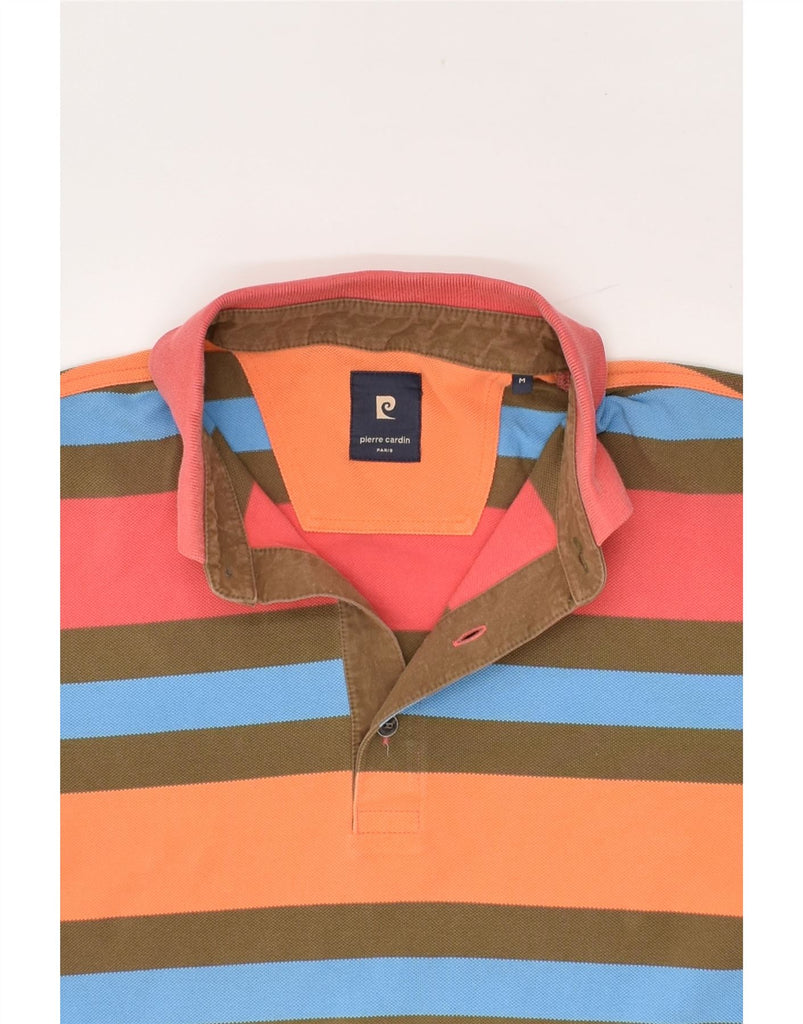 PIERRE CARDIN Mens Polo Shirt Medium Multicoloured Striped Cotton | Vintage Pierre Cardin | Thrift | Second-Hand Pierre Cardin | Used Clothing | Messina Hembry 