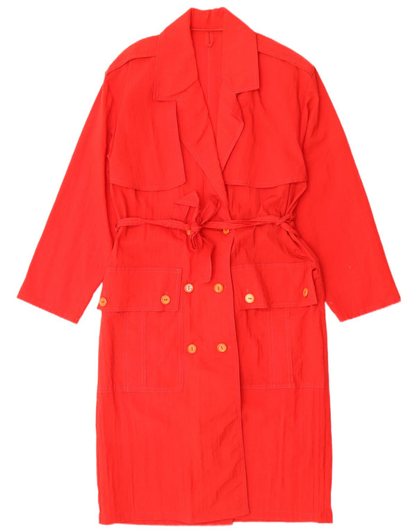 Vintage Womens Trench Coat UK 14 Medium Red
