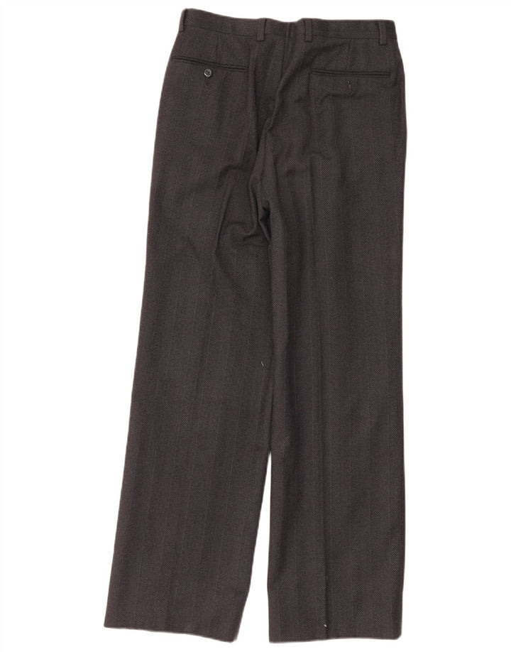 Vintage Mens Pegged Suit Trousers W28 L30 Grey Herringbone