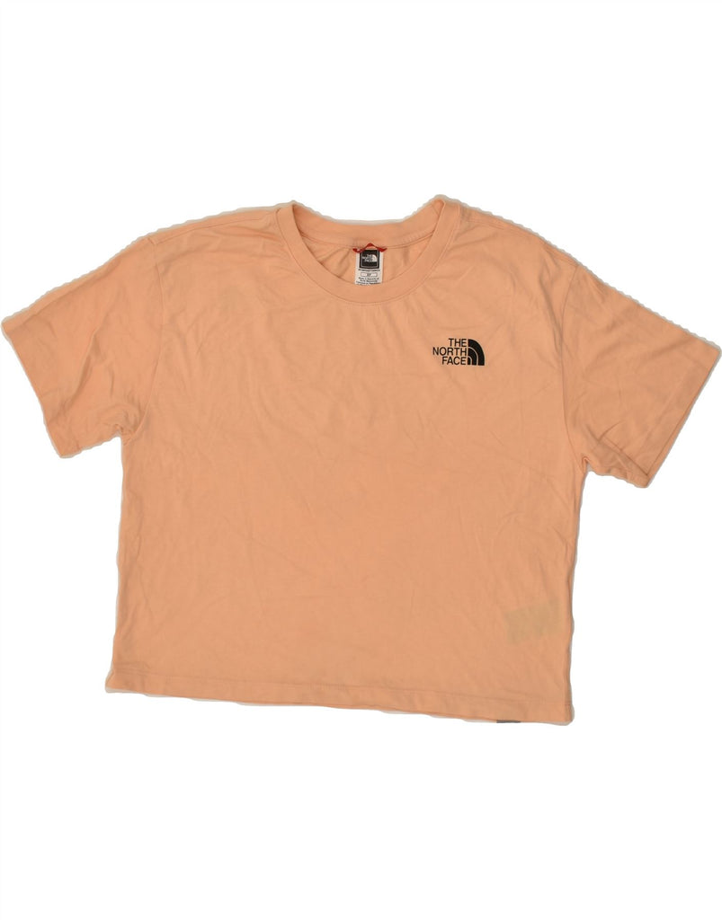 THE NORTH FACE Womens Crop Top UK 10 Small Orange Cotton | Vintage The North Face | Thrift | Second-Hand The North Face | Used Clothing | Messina Hembry 