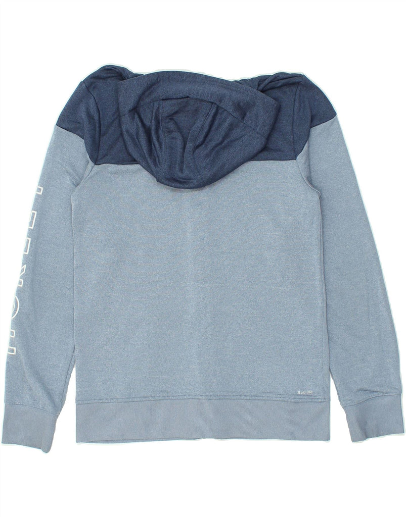 HURLEY Boys Graphic Zip Hoodie Sweater 15-16 Years Blue Colourblock Vintage Hurley and Second-Hand Hurley from Messina Hembry 