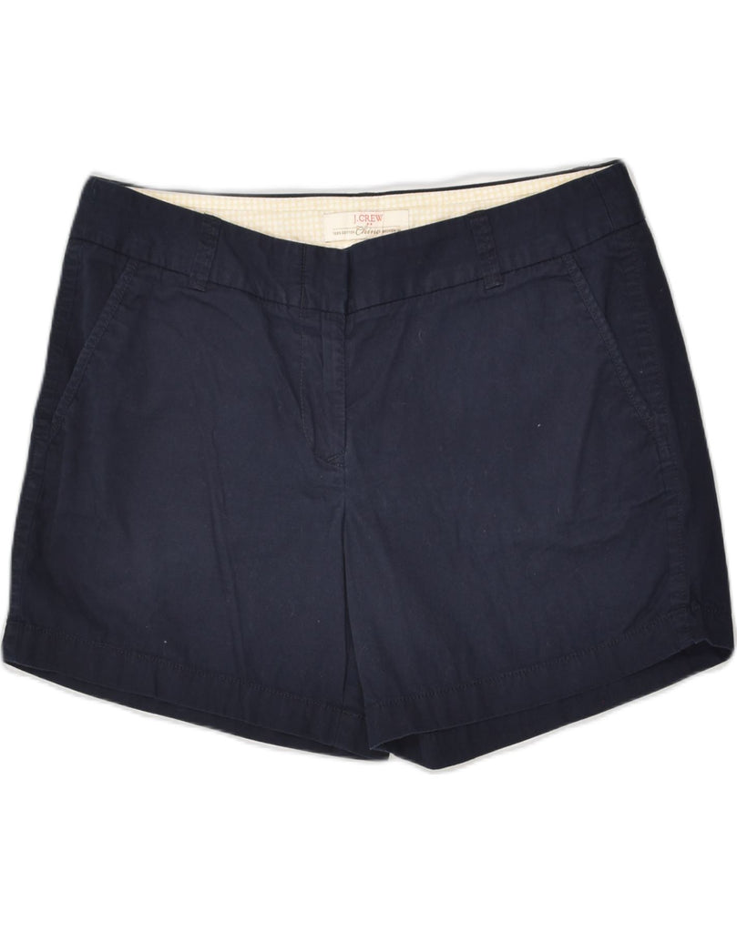 J. CREW Womens Low Waist Chino Shorts US 8 Medium W36 Navy Blue Cotton | Vintage J. Crew | Thrift | Second-Hand J. Crew | Used Clothing | Messina Hembry 