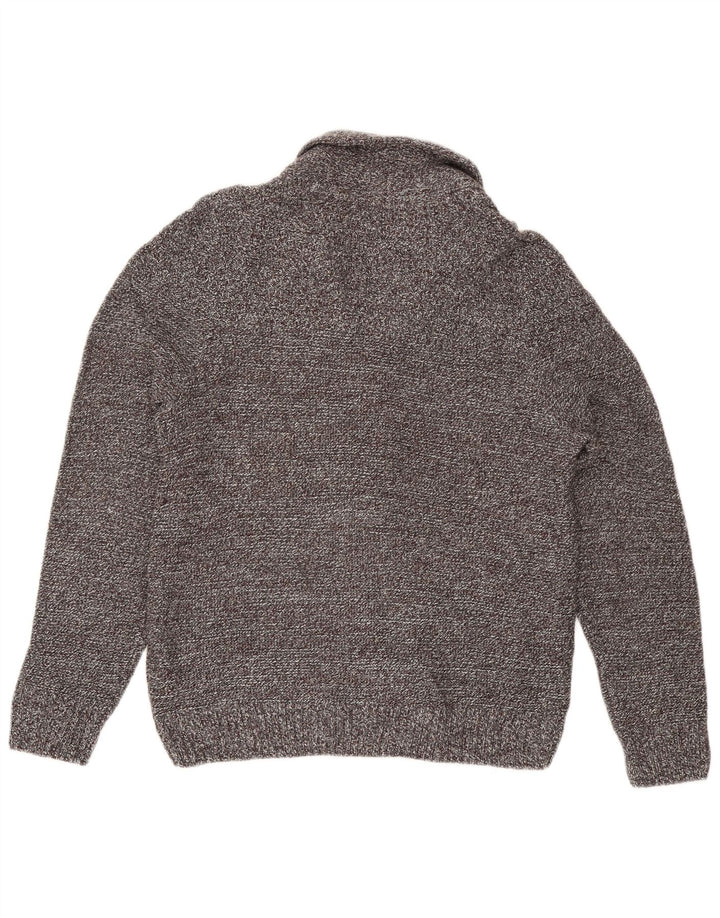 Marks & Spencer Mens Cardigan Sweater Large Grey Flecked Acrylic