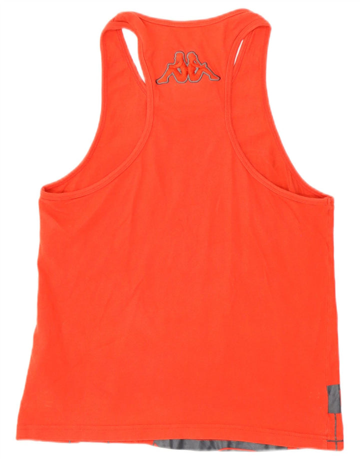 Kappa Womens Graphic Vest Top UK 12 Medium Red Cotton