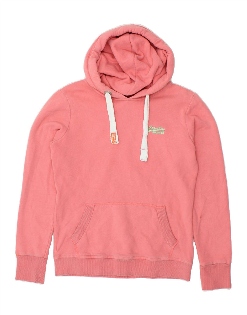 SUPERDRY Womens Hoodie Jumper UK 14 Large Pink Cotton | Vintage Superdry | Thrift | Second-Hand Superdry | Used Clothing | Messina Hembry 