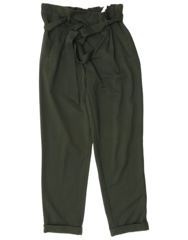 ZARA Womens Pegged Casual Trousers Medium W28 L27 Green Polyester