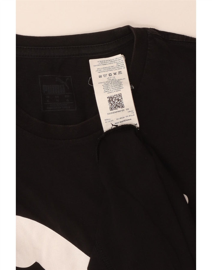 PUMA Mens Graphic T-Shirt Top XL Black Cotton