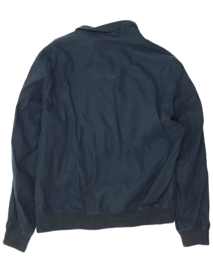 DOCKERS Mens Bomber Jacket UK 40 Large Navy Blue Polyester