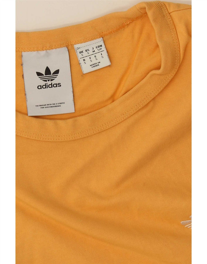 Adidas Mens T-Shirt Top Small Orange