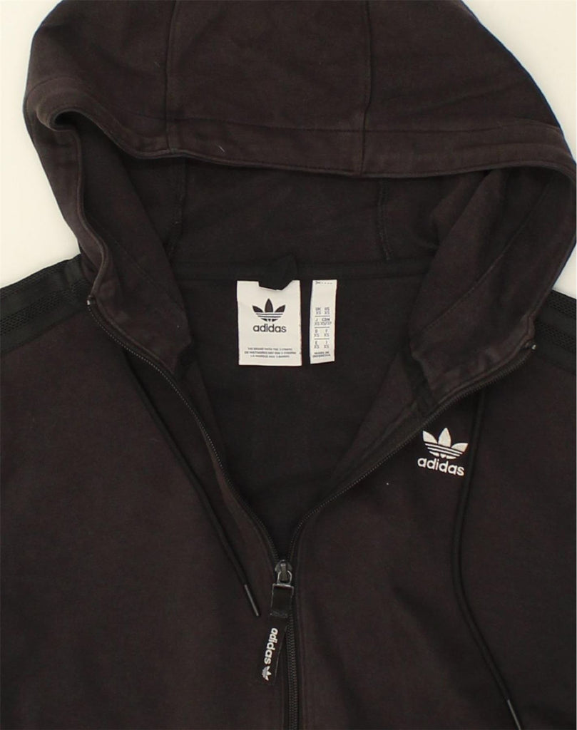 ADIDAS Mens Zip Hoodie Sweater XS Black Cotton | Vintage Adidas | Thrift | Second-Hand Adidas | Used Clothing | Messina Hembry 