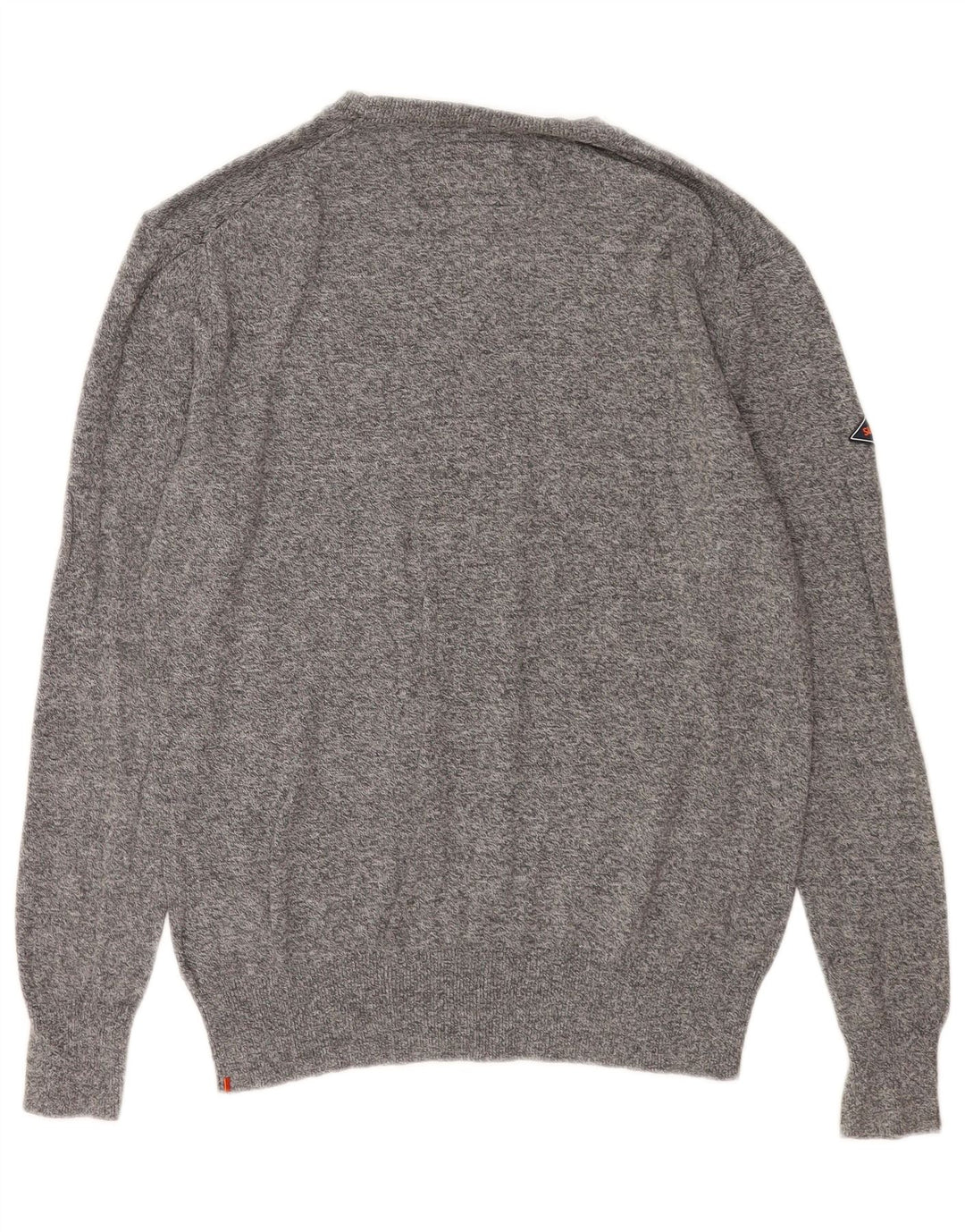 Superdry Mens Boat Neck Jumper Sweater Medium Grey Cotton