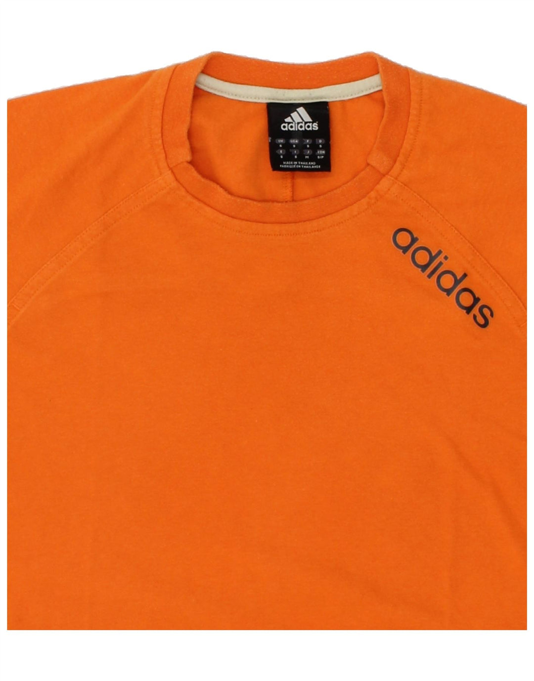 ADIDAS Mens T-Shirt Top Small Orange Cotton Vintage Adidas and Second-Hand Adidas from Messina Hembry 