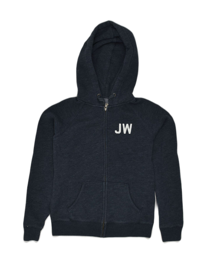 JACK WILLS Womens Zip Hoodie Sweater UK 10 Small Navy Blue Cotton | Vintage Jack Wills | Thrift | Second-Hand Jack Wills | Used Clothing | Messina Hembry 