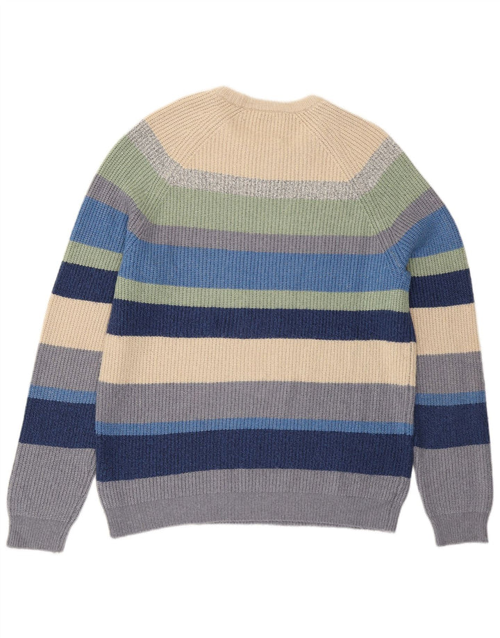 Marks & Spencer Mens Crew Neck Jumper Sweater Medium Multicoloured Striped