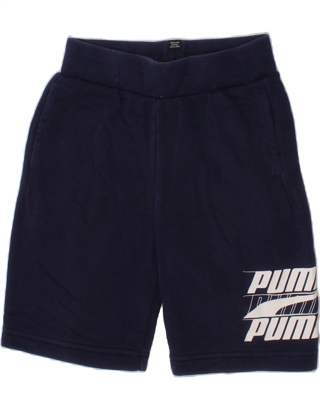 PUMA Boys Graphic Sport Shorts 9-10 Years  Navy Blue Vintage Puma and Second-Hand Puma from Messina Hembry 