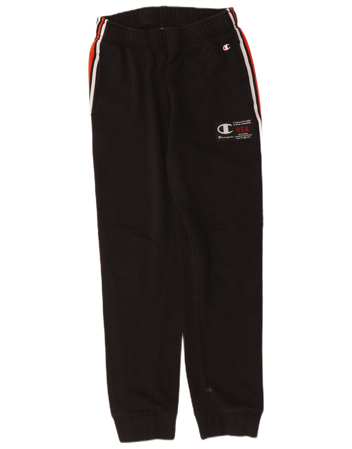 Champion Mens Tracksuit Trousers Joggers Medium  Black Colourblock
