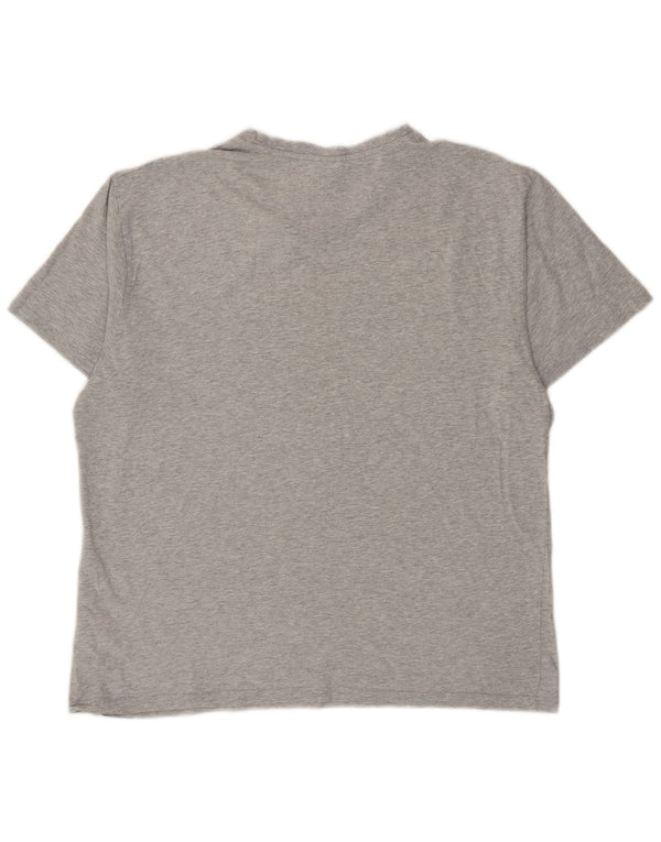 New Balance Mens Graphic T-Shirt Top Large Grey Flecked Cotton
