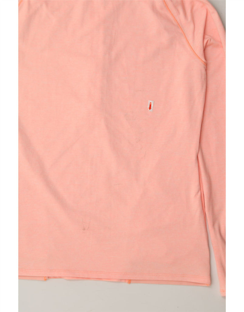 ADIDAS Womens Zip Neck Pullover Tracksuit Top UK 14 Medium Pink Polyester Vintage Adidas and Second-Hand Adidas from Messina Hembry 