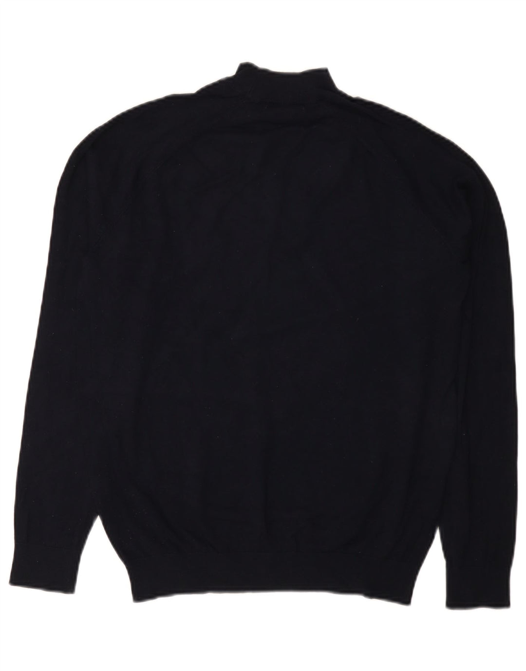 Zara Mens Turtle Neck Jumper Sweater Small Navy Blue Viscose