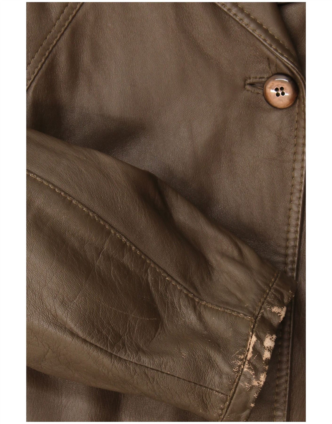 Vintage Womens Leather Jacket UK 16 Large Brown