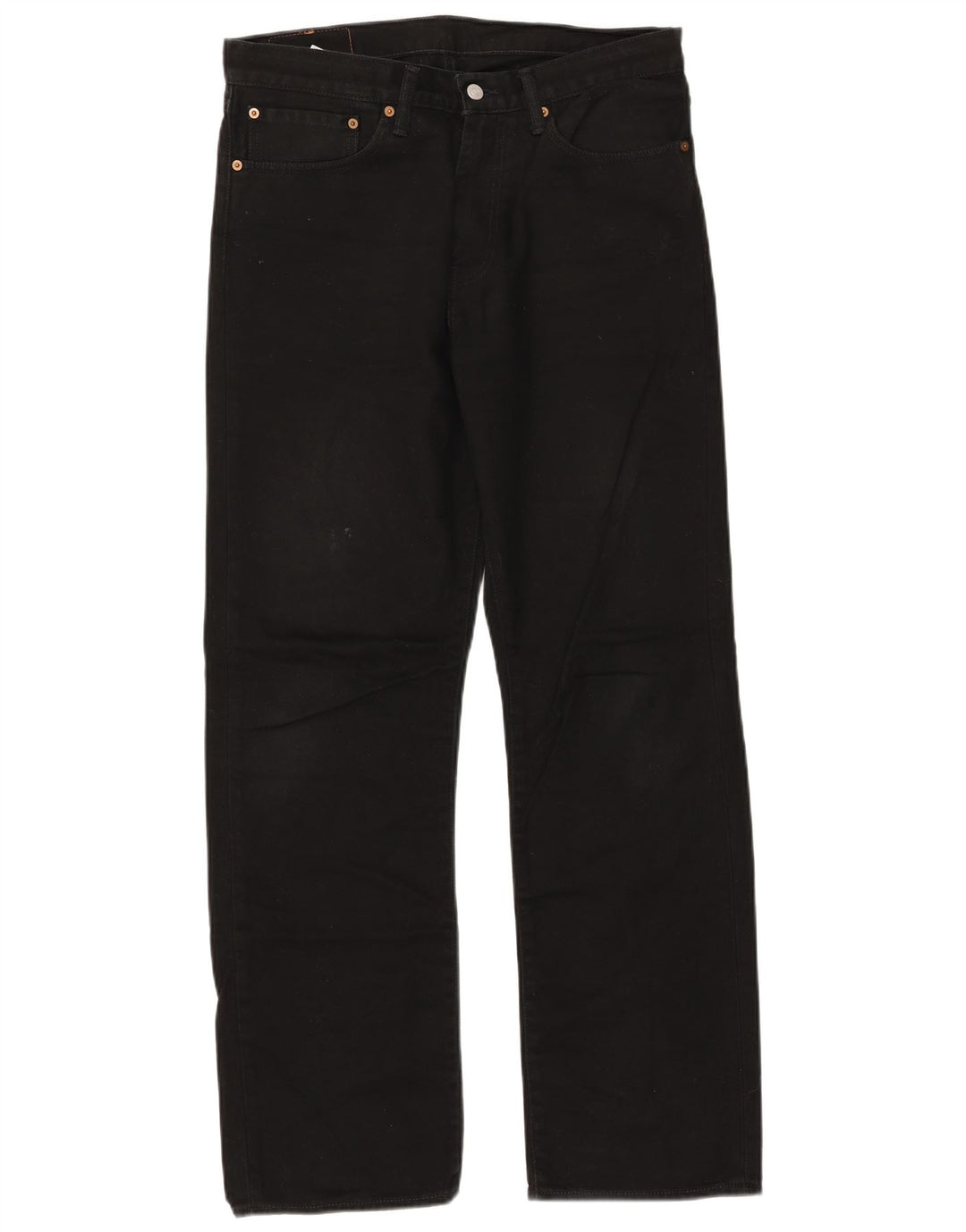 Levi's Mens 751 Straight Jeans W34 L32 Black Cotton