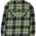 SUPERDRY Mens Flannel Shirt Small Green Check Cotton