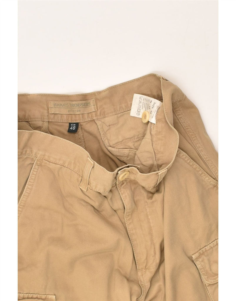 OVIESSE Mens Khakis Straight Cargo Trousers IT 48 Medium W33 L32 Brown | Vintage Oviesse | Thrift | Second-Hand Oviesse | Used Clothing | Messina Hembry 